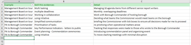 Interview evidence snip